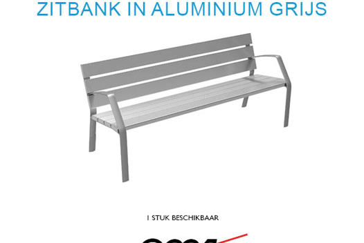 Zitbank Aluminium - Grijze ALU planken